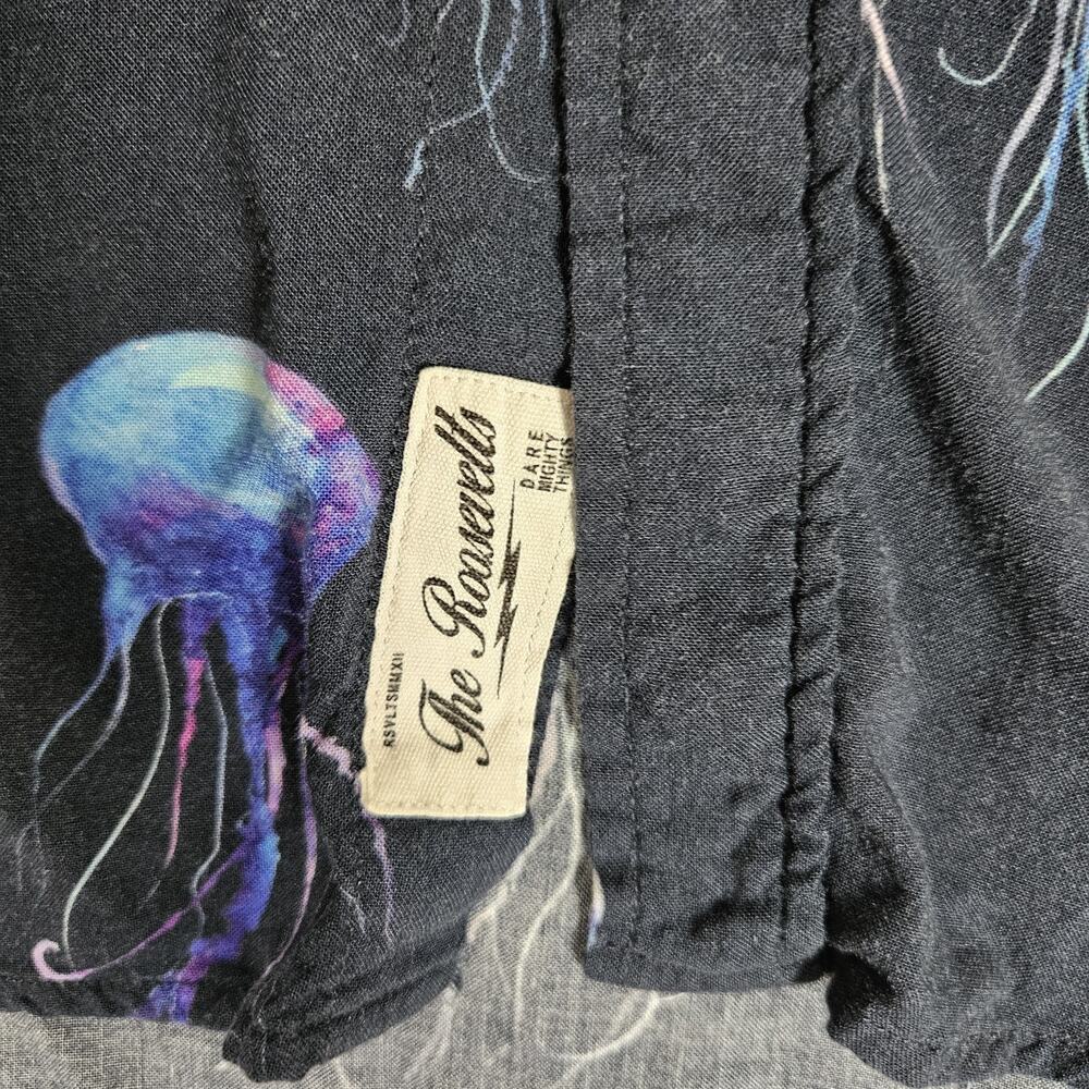 RSVLTS Jellyfish Shirt Men's 2XL Navy Dare Mighty Things Rare AOP Fun Bold - Picture 4 of 9